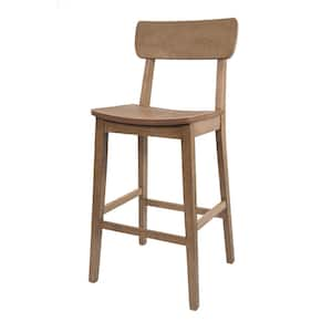 Torino 29 in. High Barnwood Wire-Brush Back Swivel Bar Stool