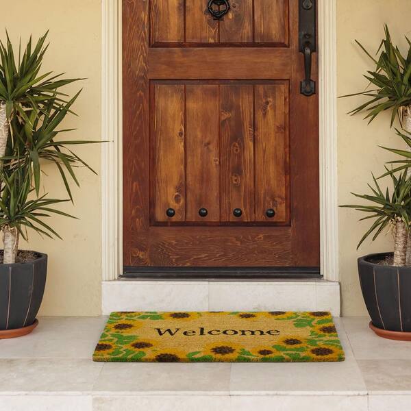Storm Stopper Welcome With Sunflowers Indoor/Outdoor Printed Coir