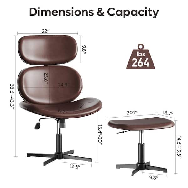 Bestier Modern Dark Brown PU Leather Swivel Chair with Ottoman Lounge Chair Recliner Occasional Chair for Living Room and Office USUSTHDCZUS L501370W DBPUBTM The Home Depot