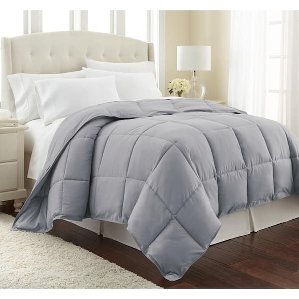 Southshore Fine Linens Vilano Down Alternative Grey Solid King/California King Microfiber Comforter
