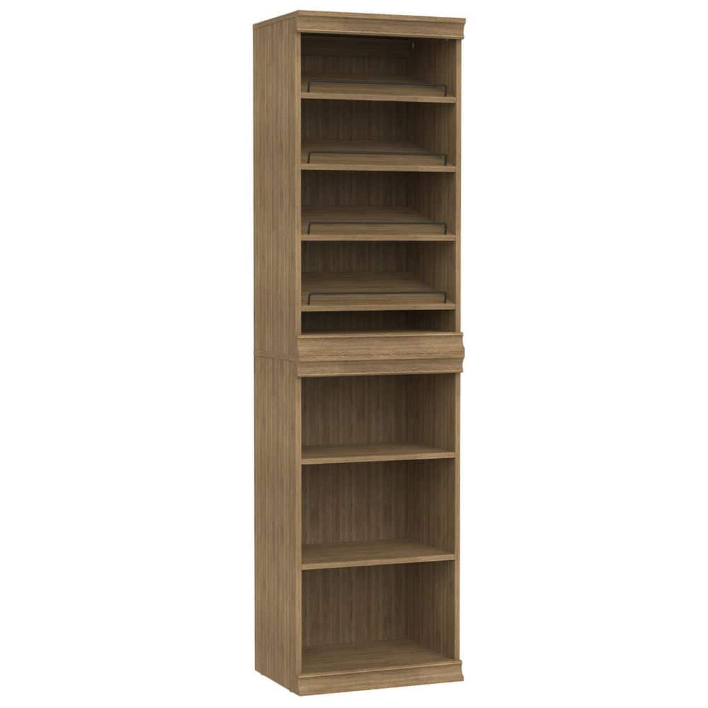 Modular Storage 21.38 in. W Sand Tower System 7-Shelf Wood Closet System -  ClosetMaid, 10000-05806