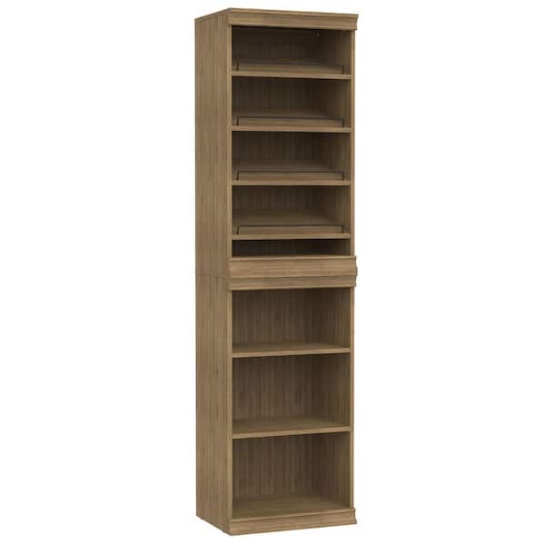 ClosetMaid Modular Storage 21.38 in. W Sand Tower System 7-Shelf Wood Closet System