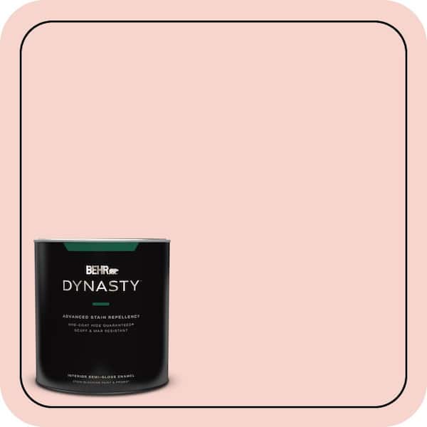 BEHR DYNASTY 1 qt. #M170-1 Pink Elephant Semi-Gloss Enamel Interior Stain-Blocking Paint & Primer