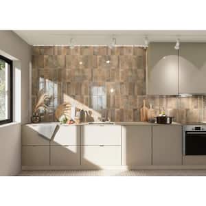 Marza Rust Subway 4 in. x 12 in. Glossy Ceramic Wall Tile (11.22 sq. ft./Case)
