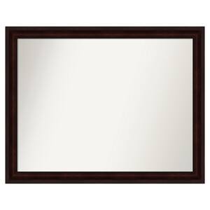 Coffee Bean Brown 47.25 in. x 37.25 in. Custom Non-Beveled Satin Recyled Polystyrene Framed Vanity Wall Mirror