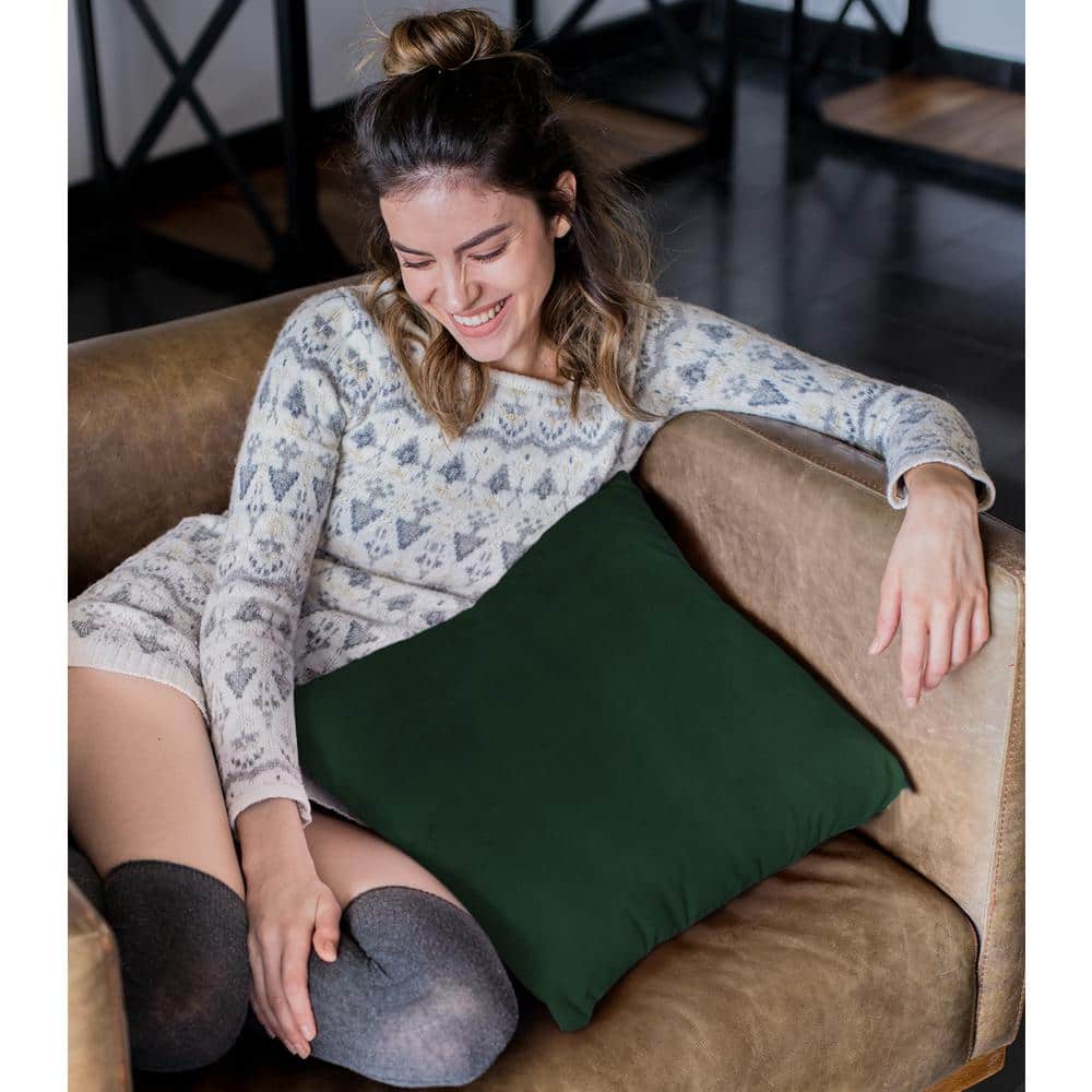 Timber Green Waterproof Polyester Outdoor Pillow Covers 20x20 Inches