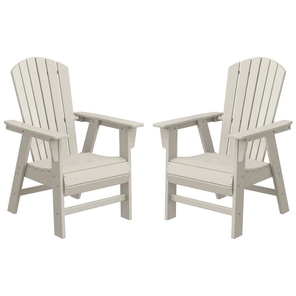 Altura Outdoor Patio Fade Resistant HDPE Plastic Adirondack Style Dining Chair w/ Arms (Set of 2), Navy Blue price history on PriceWatchPro