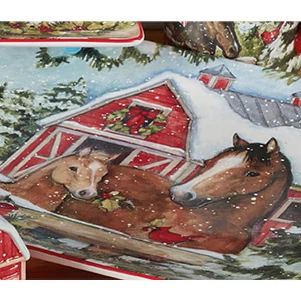 Certified International Homestead Christmas 9 in. Multicolored