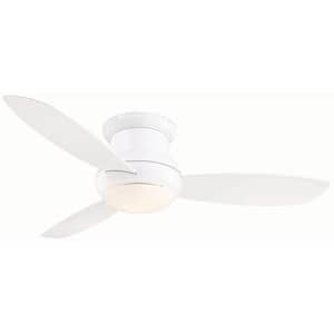 Concept II Wet 52 in. Integrated LED Indoor/Outdoor White Ceiling Fan with Light with Wall Control