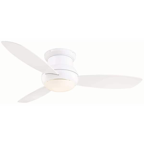 MINKA-AIRE Concept II Wet 52 in. Integrated LED Indoor/Outdoor White Ceiling Fan with Light with Wall Control