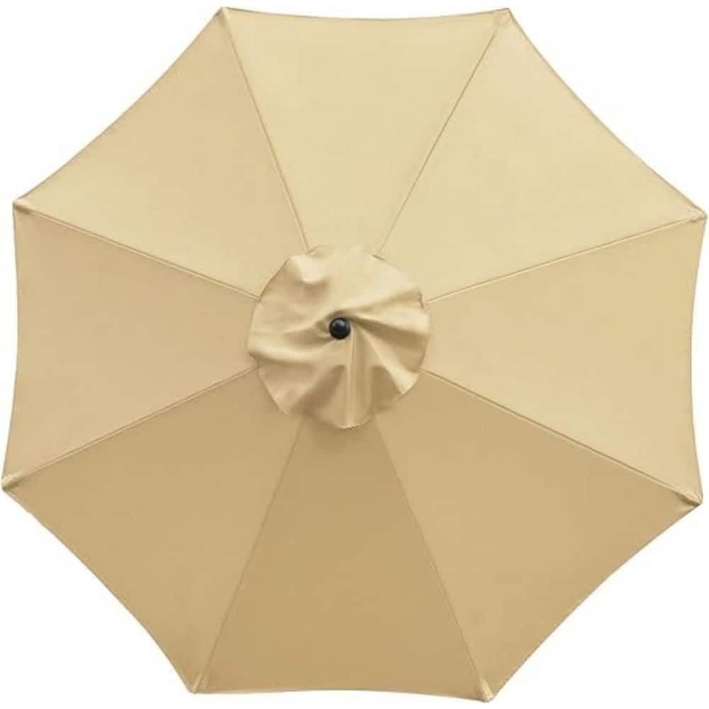 9 ft. Patio Umbrella Replacement Canopy Market Umbrella Top Outdoor Umbrella Canopy with 8 Ribs in Tan price history on PriceWatchPro