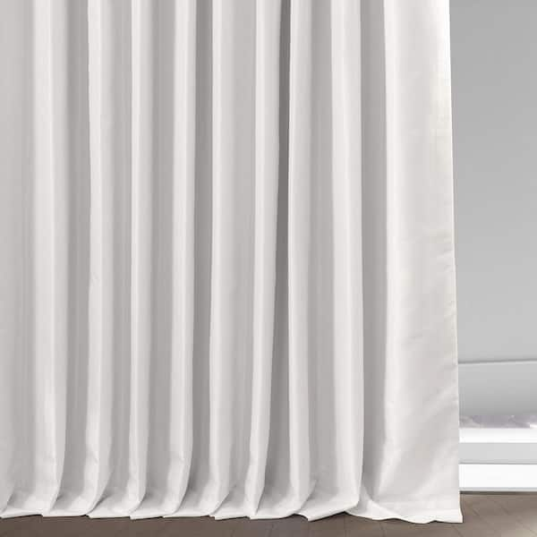 Exclusive Fabrics & Furnishings Off White Extra Wide Rod Pocket Blackout  Curtain - 100 in. W x 96 in. L (1 Panel) PDCH-KBS2BO96DW - The Home Depot