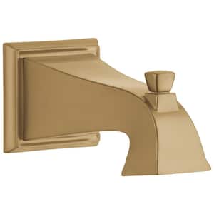 Delta Trinsic Gold 7 in. Non-Diverter Tub Spout in Champagne