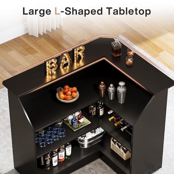 BAR COUNTER TABLE SMBT×NTF ZENX Bar Table with Charging Station, Rectangular Pub Table