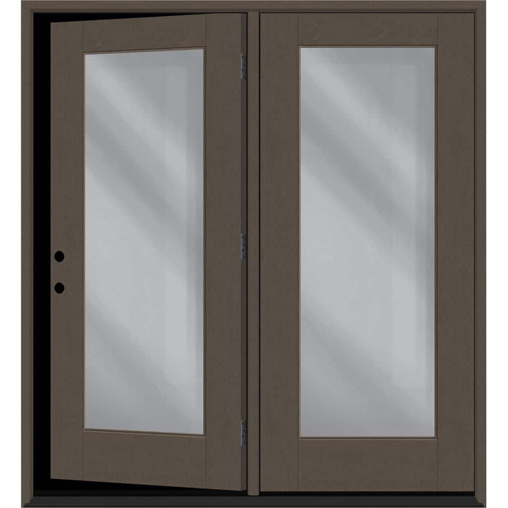 "Regency 72 in. x 80 in. Full Lite Clear Glass Ashwood RH Center-Hinged Stained Fiberglass Retro Patio Door with 6""Jamb" price history on PriceWatchPro