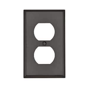 Brown 1-Gang Duplex Outlet Wall Plate (1-Pack)