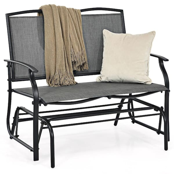 costway patio glider rocking bench