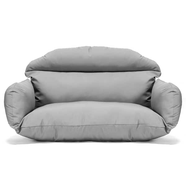 Leisuremod 47 in. x 27 in. Outdoor Swing Cushion in Light Grey
