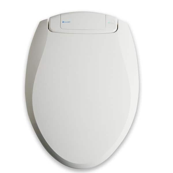 Brondell Breeza Elongated Closed Front Toilet Seat in White-DISCONTINUED