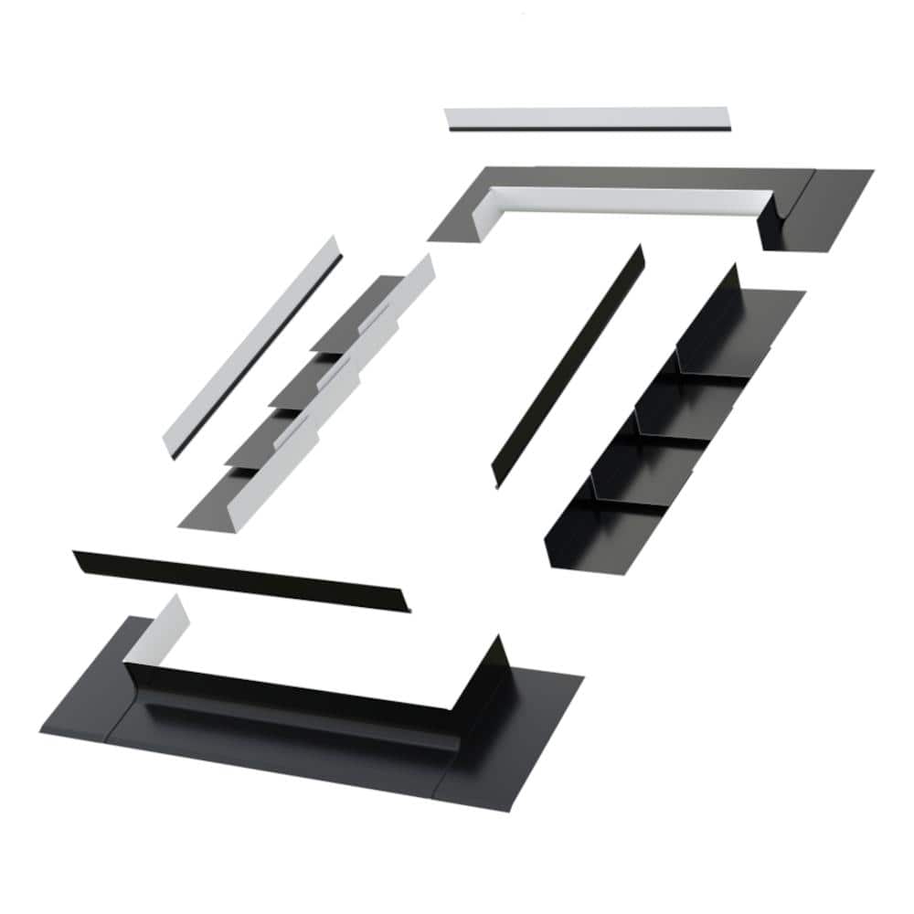 Universal 21 in. x 26.875 in. / 37.875 in. / 45.75 in. Low-Profile Shingle Roof Flashing Kit for Deck Mount Skylight price history on PriceWatchPro