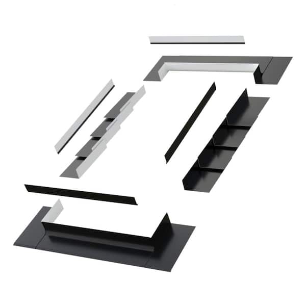 Universal 21 in. x 54.438 in./70.25 in. Low-Profile Shingle Roof Flashing Kit for Deck Mount Skylight
