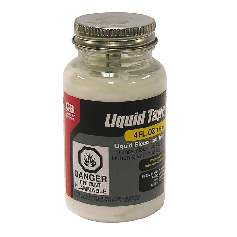 GB LTW-400 Liquid Electrical Tape, Liquid, White, 4 oz Bo