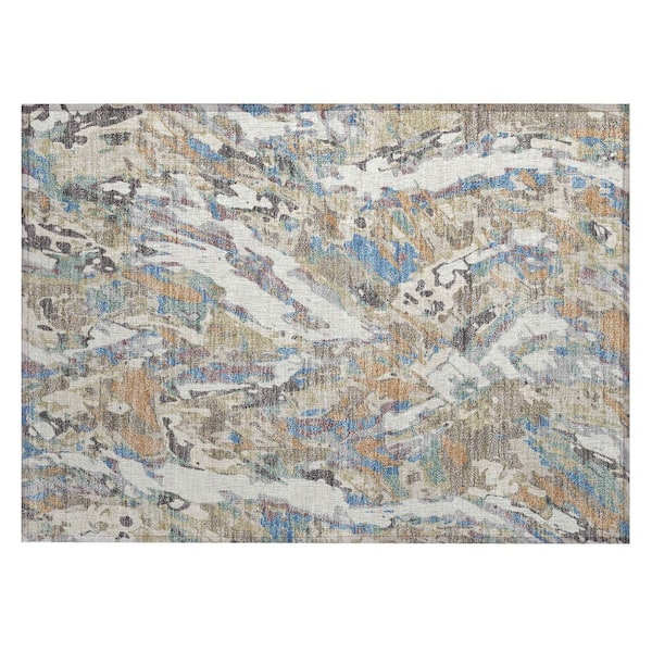 Chantille Machine Washable Indoor/Outdoor Abstract ACN2441 Ivory 2 ft. x 3 ft. Accent Rug