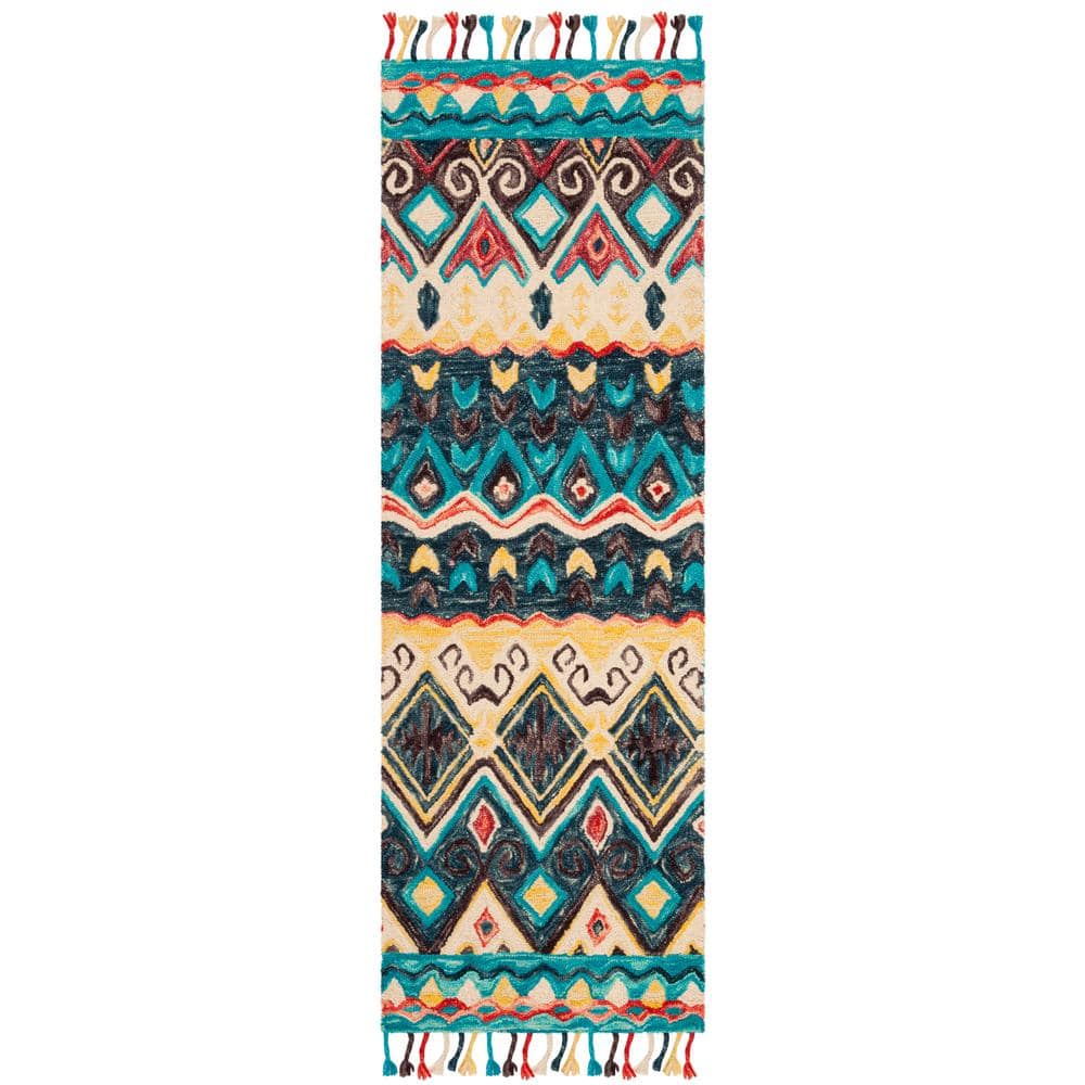 UPC 889048764941 product image for SAFAVIEH Aspen Blue/Red 2 ft. x 11 ft. Floral Runner Rug | upcitemdb.com