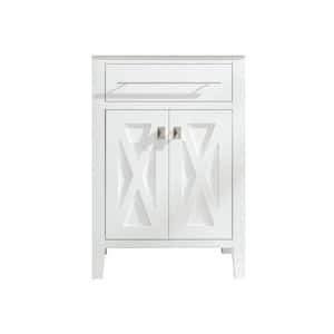 Wimbledon 23.25 in. W x 21.63 in. D x 33.88 in. H Bath Vanity Cabinet without Top in White