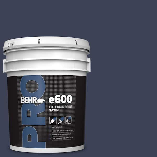BEHR PRO 5 gal. #HDC-CL-26A Indigo Ink Satin Exterior Paint