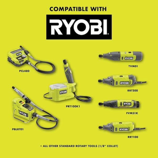 RYOBI ONE+ 18V Cordless Precision Craft Rotary Tool Kit with 1.5