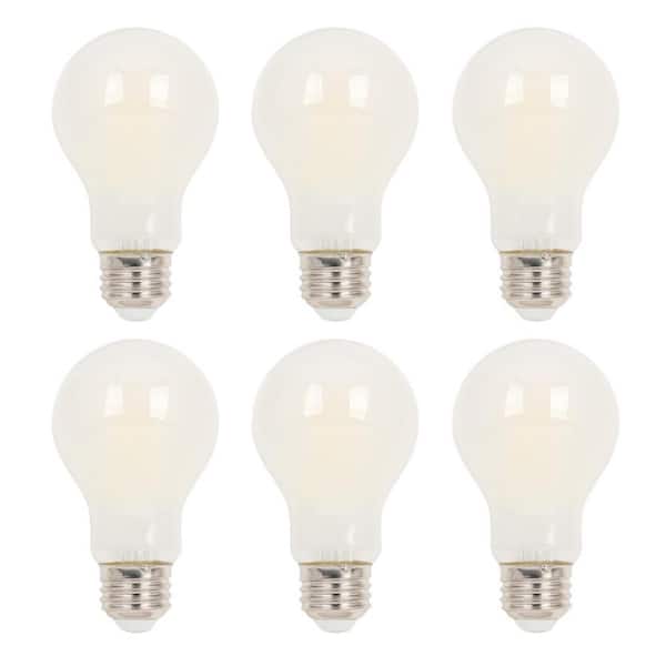 100-Watt Equivalent A19 Dimmable Soft White E26 Edison Filament LED Light Bulb 3000K (6-Pack)