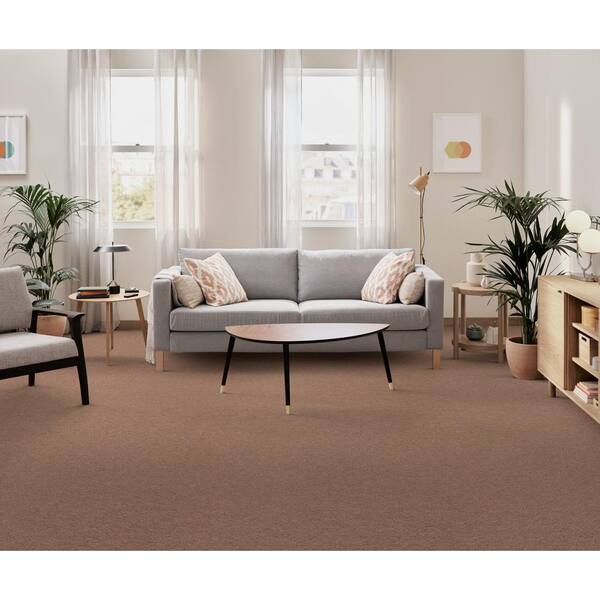 Lifeproof Dreamy Daze II Lena Brown 66 oz. Nylon Texture Carpet