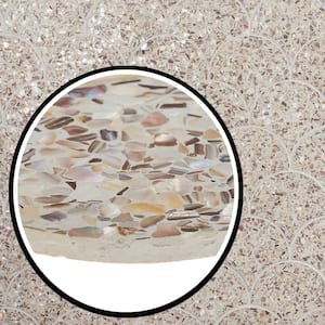 Shoal Fishscale Cream Pearl 9.4 in. x 11.33 in. Polished Terrazzo Floor and Wall Mosaic Tile (0.74 Sq. Ft./Each)