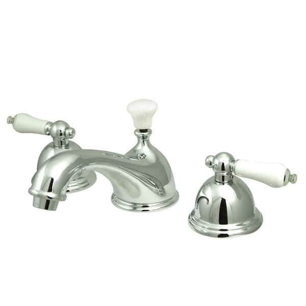 Kingston Brass Restoration 8 in. Widespread 2-Handle Bathroom Faucet in Chrome