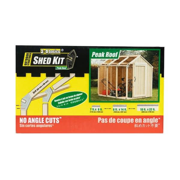 2 x 4 Basics Shed Kit with Peak Roof