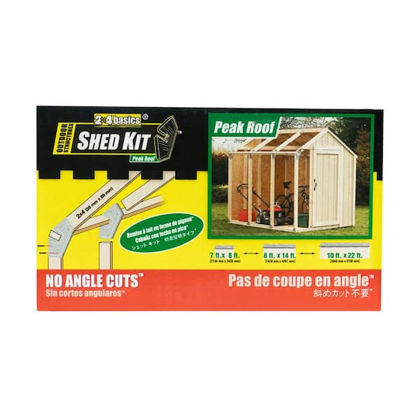 2 x 4 Basics Shed Kit with Peak Roof