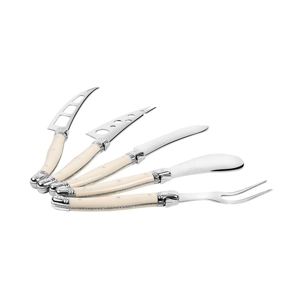 French Home French Home Laguiole 5-Piece Artisan Cheese Knife Set With Handles (Set of 5)