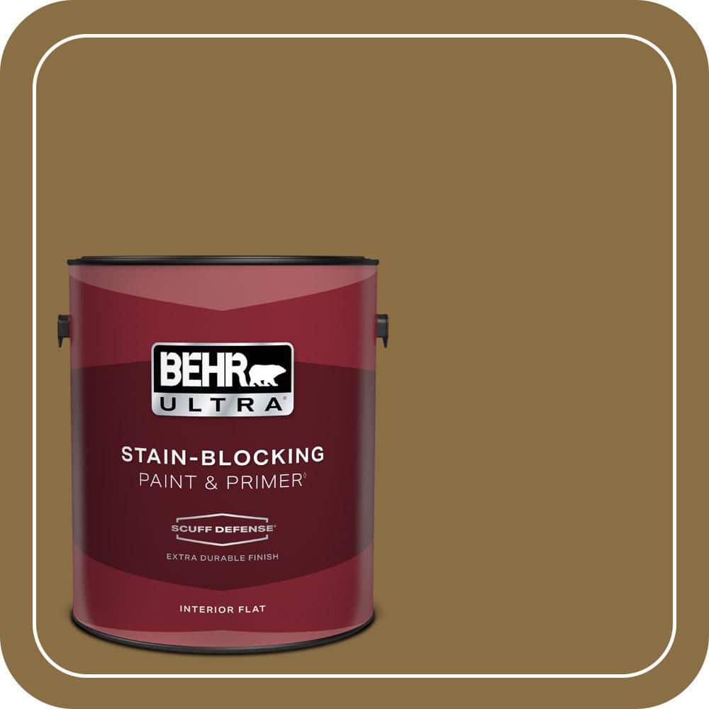 1 gal. #330F-7 Nutty Brown Extra Durable Flat Interior Paint & Primer price history on PriceWatchPro