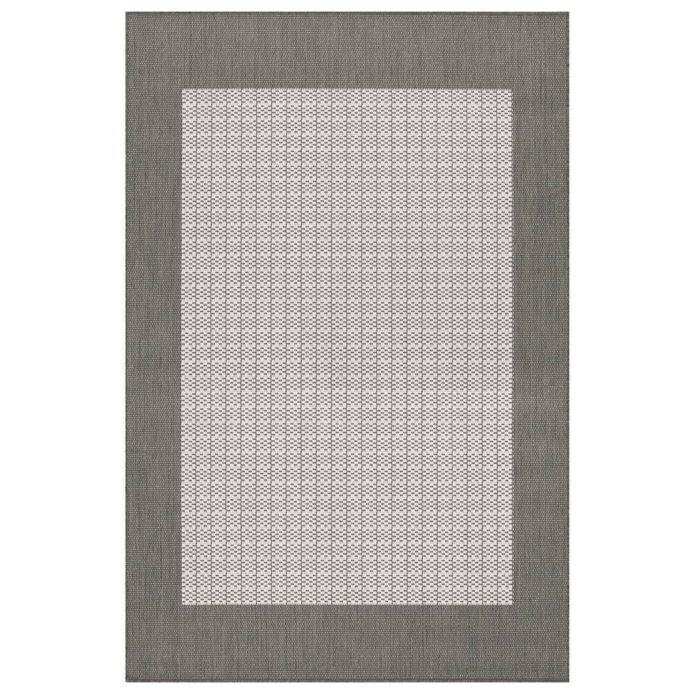 8-ft x 10-ft Silver-White Solid Indoor/Outdoor Area Rug-Recife Checkered Field price history on PriceWatchPro