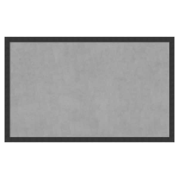 Amanti Art Mezzanotte Black 42 in. x 26 in. Framed Magnetic Board