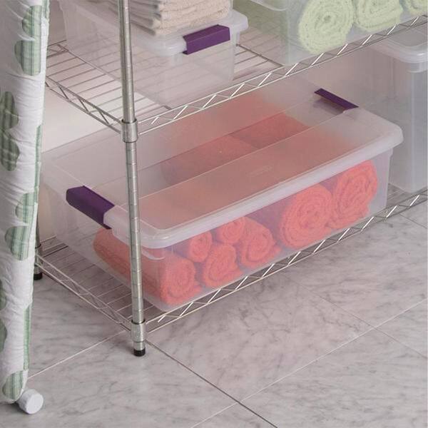Stackable Storage Containers Industrial Tote Bin PP Storage Box Heavy Duty  Storage Bins for Garage Shoes Clothes Toys Shelf - AliExpress