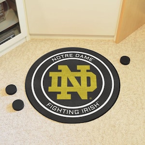 NCAA - Notre Dame Black 2 ft. 3 in. x 2 ft. 3 in. Indoor Round Accent Rug