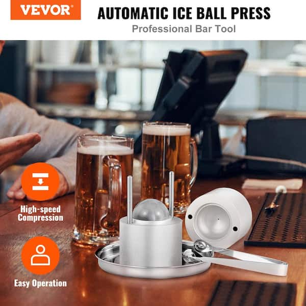 VEVOR Silver Ice Ball Press Kit, Round Ice Ball Maker 2.4 in./60