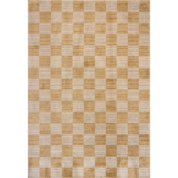Chris Love Julia Calvin Apricot / Ivory 7 ft. 1 x 10 ft.  Contemporary Area Rug