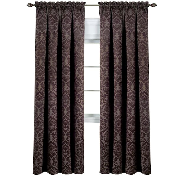 ACHIM Sutton 52 in. W x 63 in. L Polyester Blackout Window Panel in Ivory
