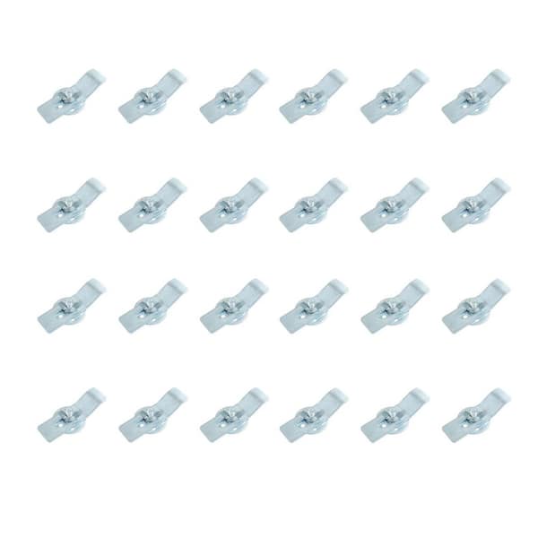 0.4 in. H x 2.6 in. W x 0.79 in. D Silver Undermount Sink Clips, Sink Mounting Kit Bracket (24-Pack)