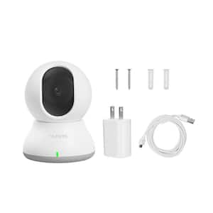 2.4GHz WiFi ONLY Indoor Smart Plug-in Turret Security Camera with Motion Tracking and IR Night Vision 2-Way Audio White