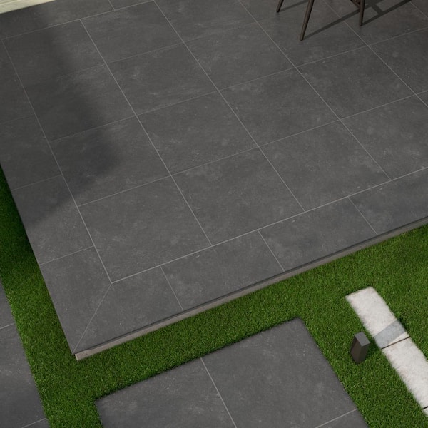 MSI Vulkon Nero 2 cm. x 24 in. x 24 in. Matte Porcelain Paver Tile (8 sq. ft./Case)