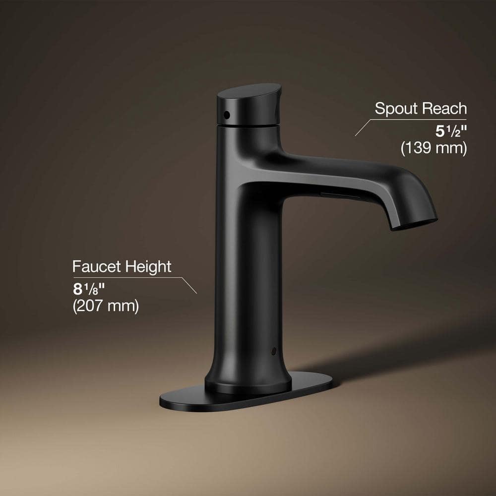 Matte Black Touchless Single Hole Bathroom Faucet